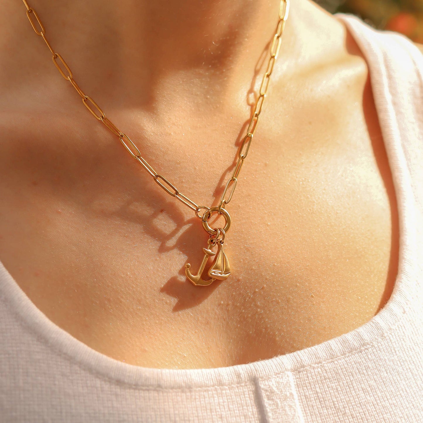 Paperclip Charm Keeper Necklace | Customizable & Stylish