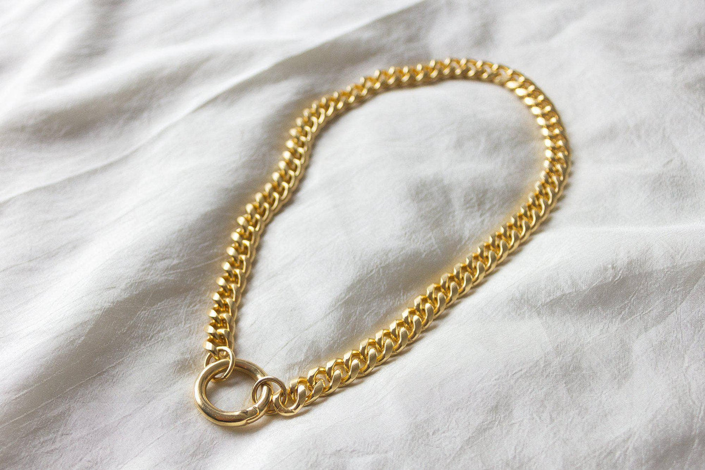 Flavia 14K Gold-Plated Chunky Curb Chain Necklace