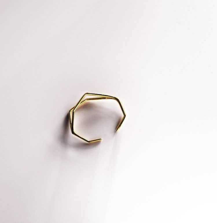 18K Yellow Gold Cuff Bracelet – Sleek & Elegant Handmade Design