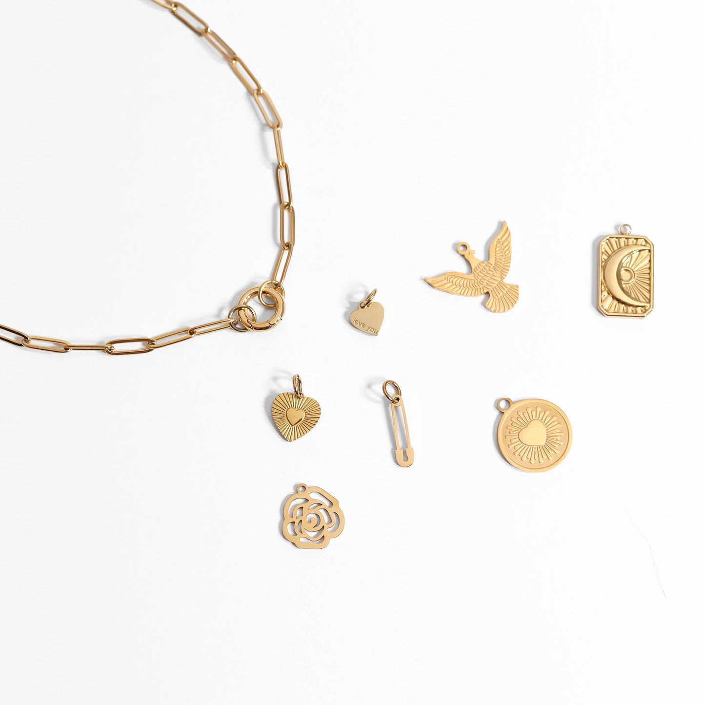 Paperclip Charm Keeper Necklace | Customizable & Stylish