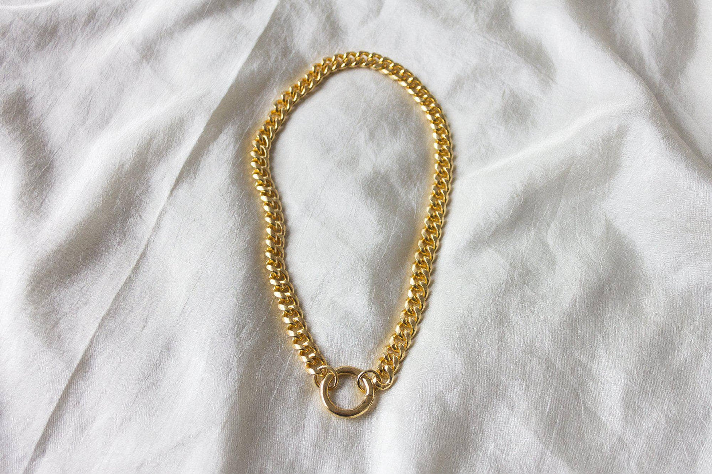 Flavia 14K Gold-Plated Chunky Curb Chain Necklace