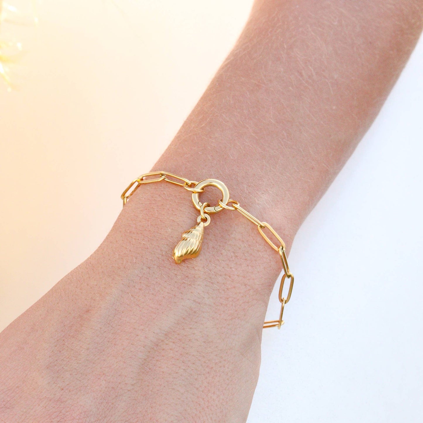 Paperclip Bracelet with Charm Keeper | Sleek & Versatile