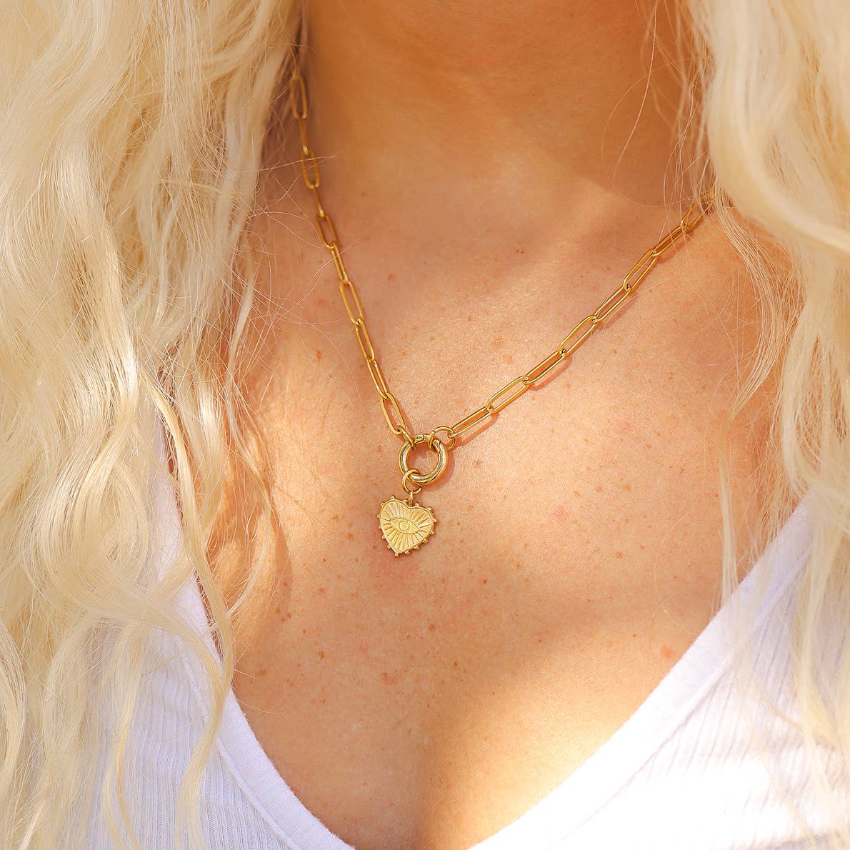 Paperclip Charm Keeper Necklace | Customizable & Stylish