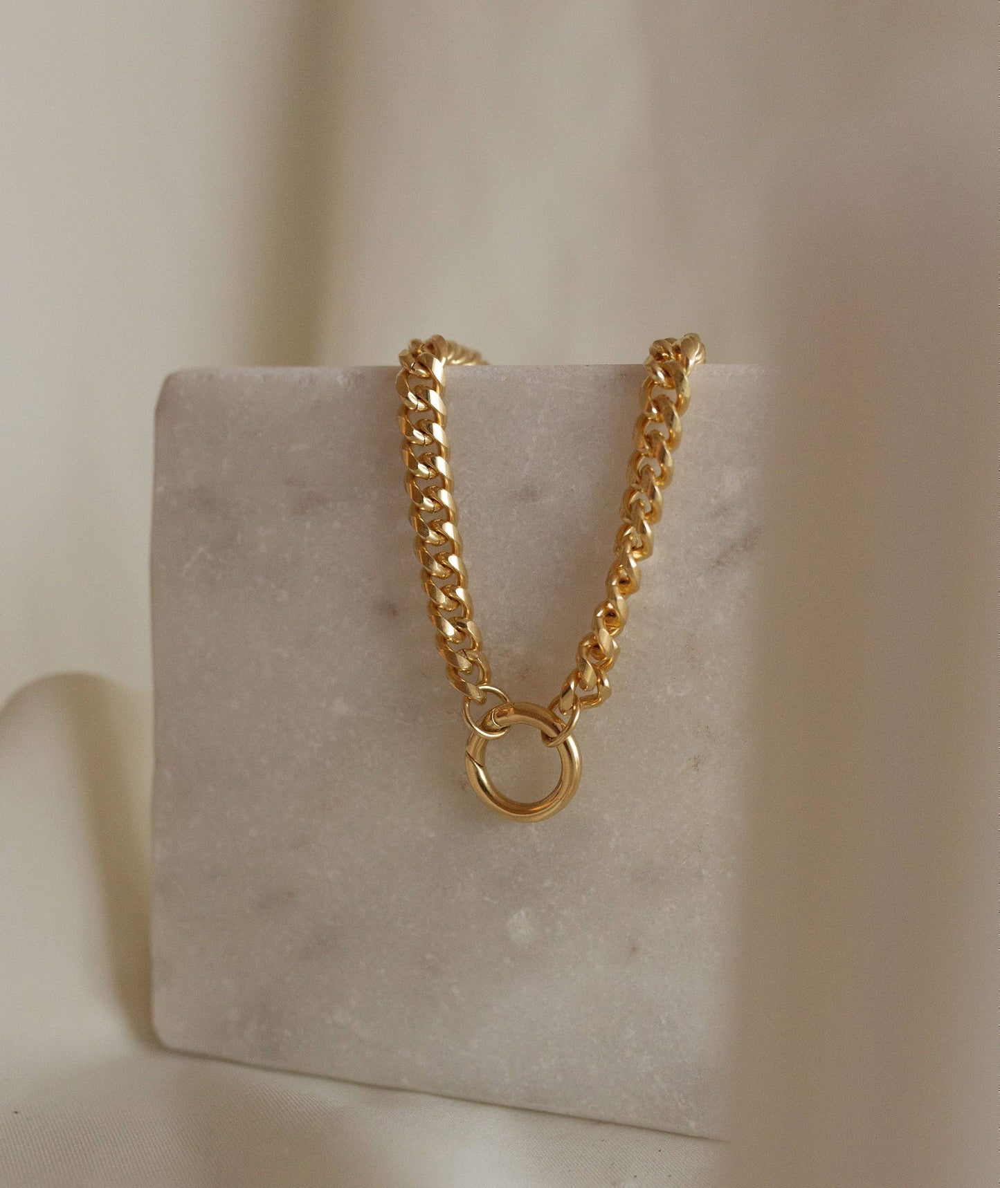 Flavia 14K Gold-Plated Chunky Curb Chain Necklace