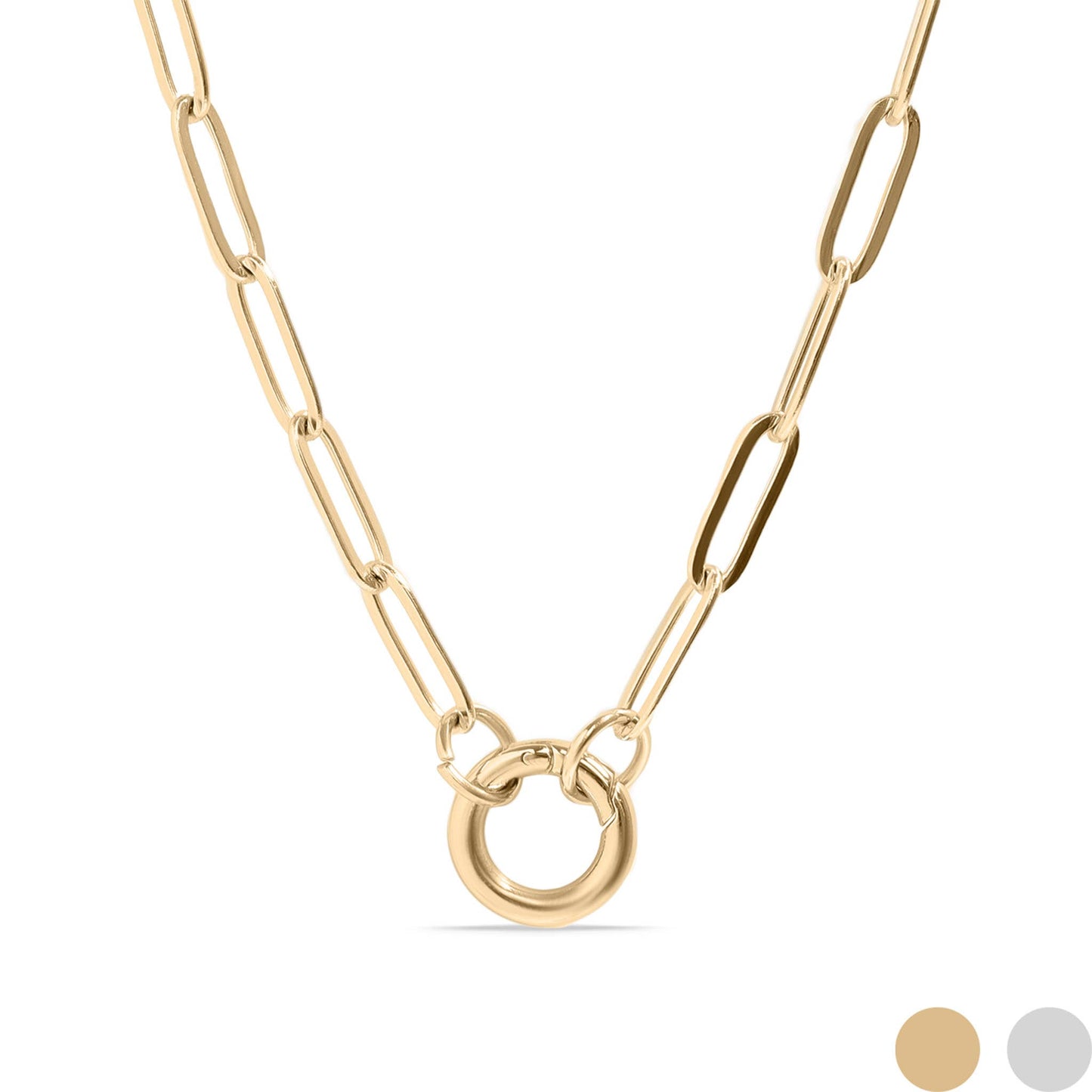 Paperclip Charm Keeper Necklace | Customizable & Stylish