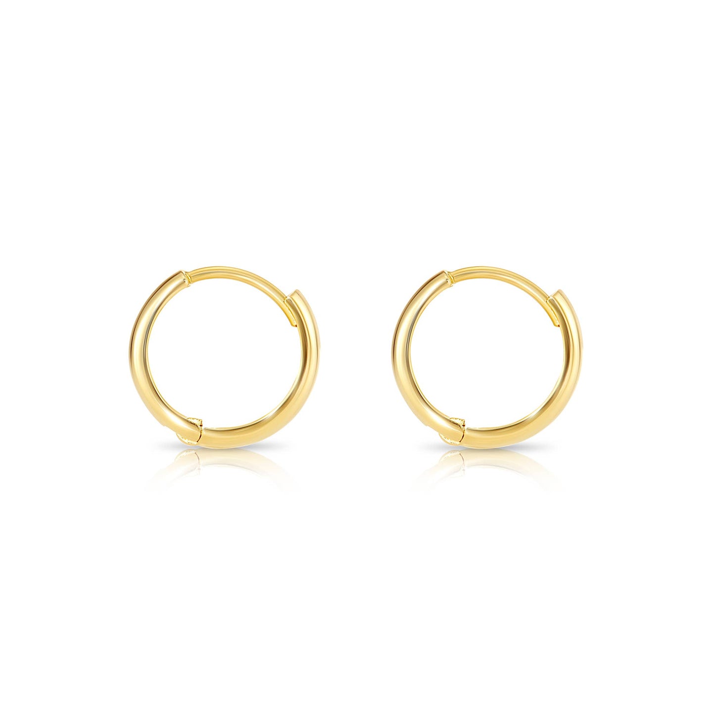 14K Yellow Gold Hoop Earrings | Timeless Everyday Elegance