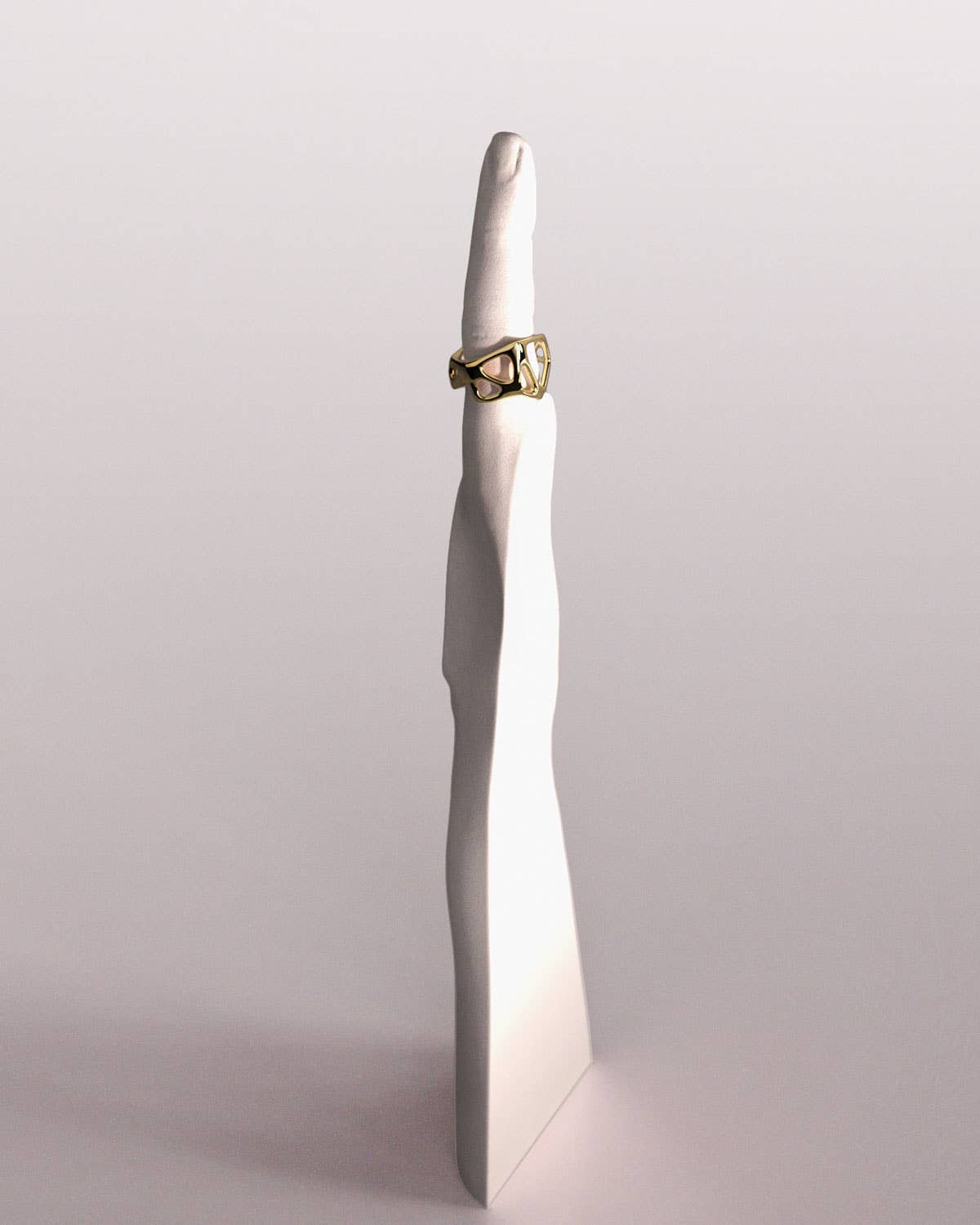 Handmade 18K Gold Krysalis Bandeau Ring – Bold & Elegant Statement Piece