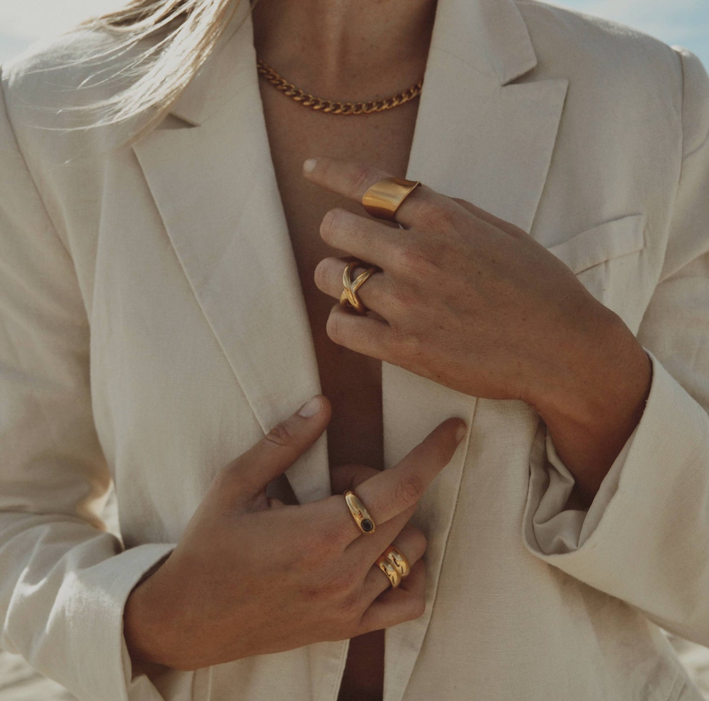 The Chelsea Ring – Bold Crossover Statement Ring