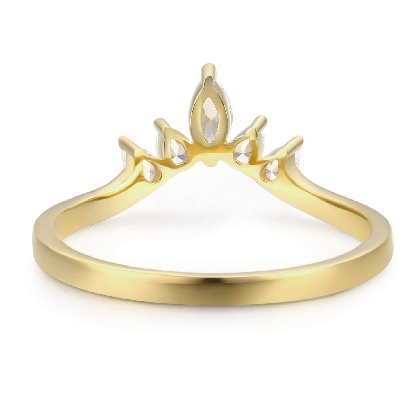 The Supreme Ring | 10K or 14K Gold with Pear-Cut Moissanite