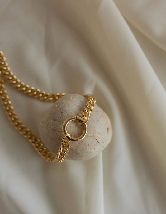 Flavia 14K Gold-Plated Chunky Curb Chain Necklace